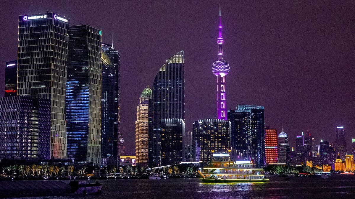 Shanghai skyline from the Bund