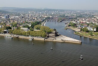 Koblenz Deutsches Eck как база Middle Rhine