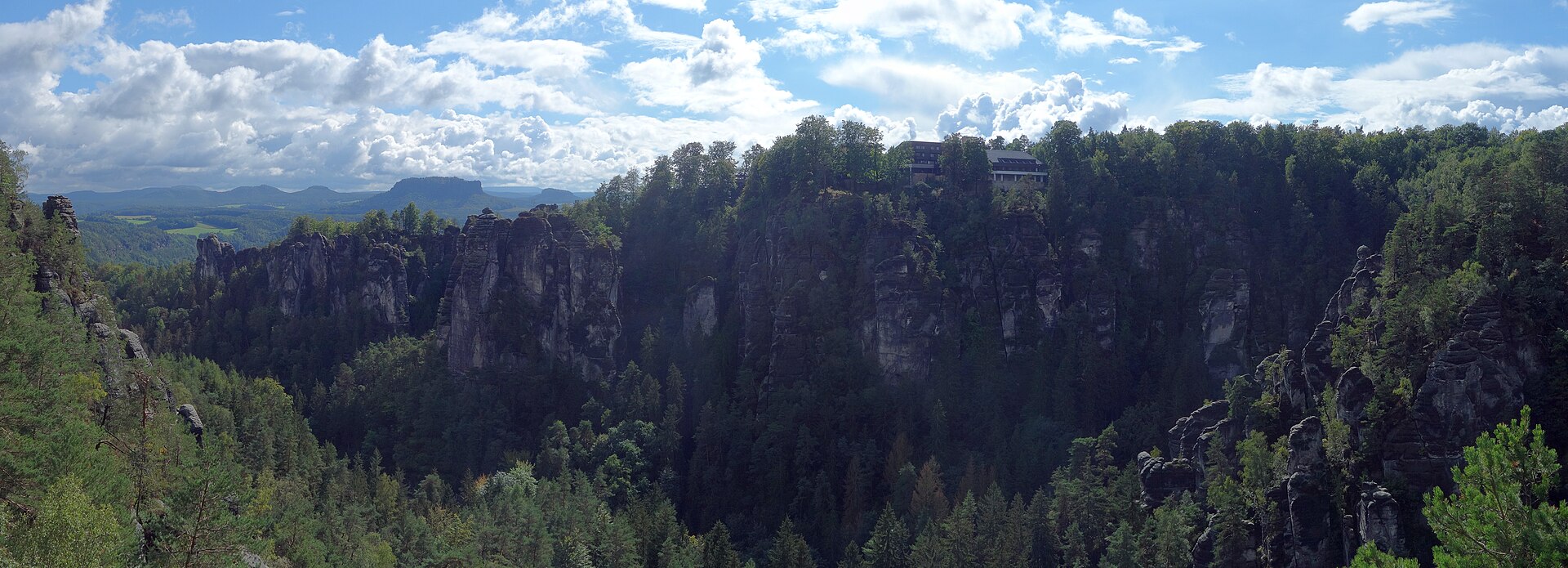 Bastei panorama для scenic Saxony route