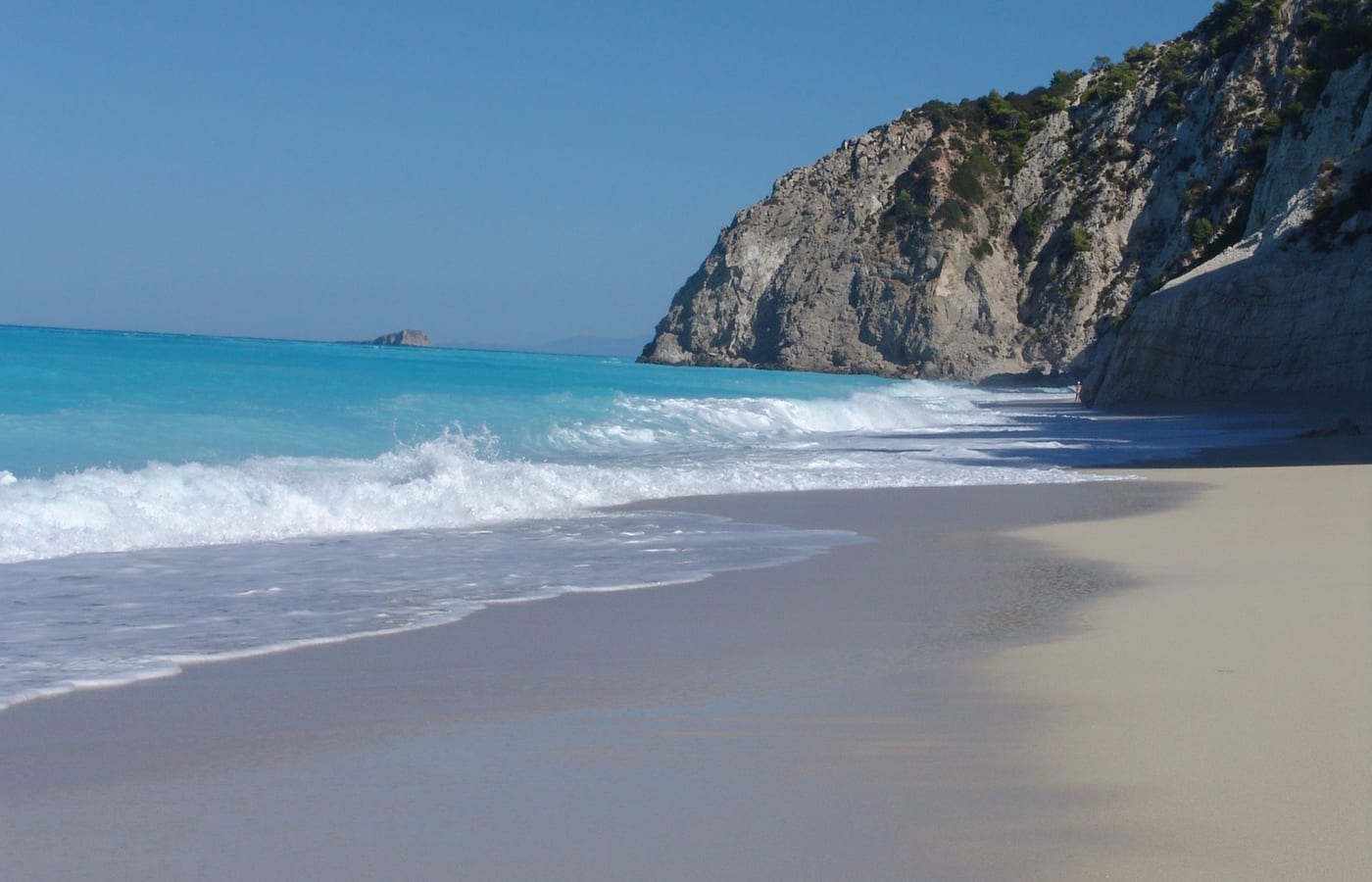 Lefkada beach season и открытое Ionian Sea