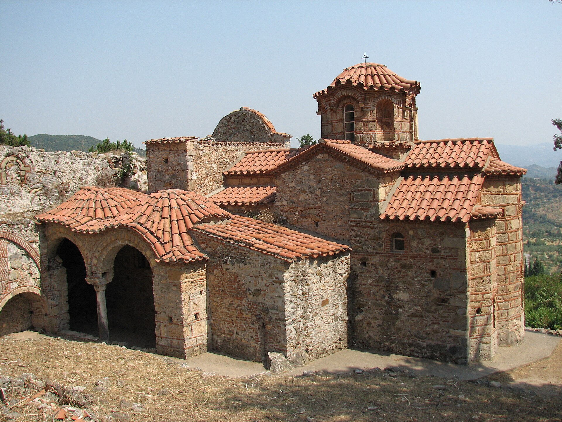 Mystras как византийский выезд рядом со Sparta
