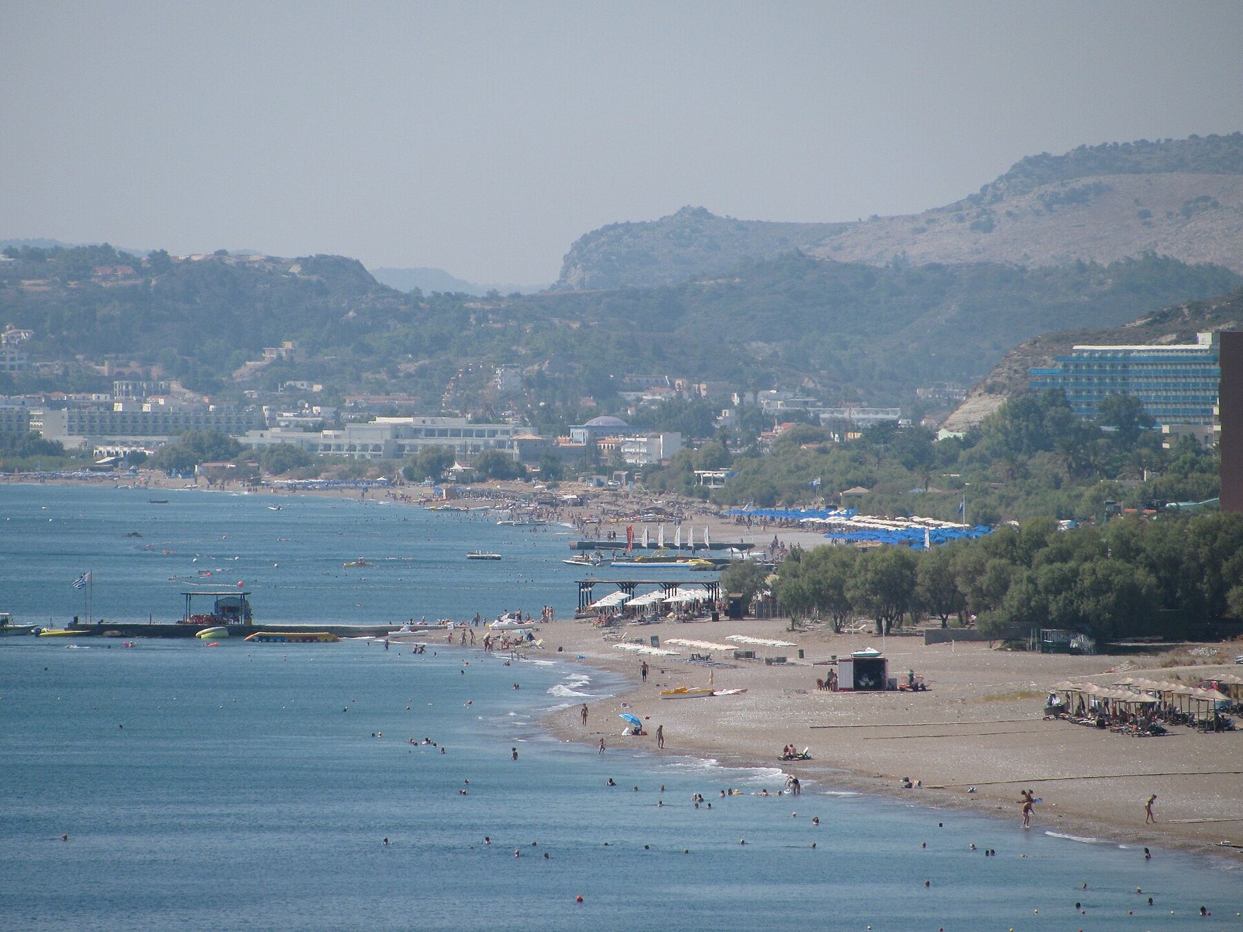 Faliraki beach как resort-база Rhodes