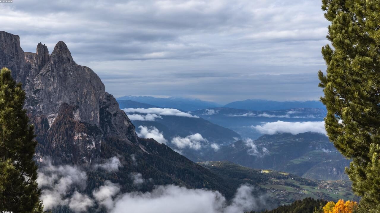 Горная погода может закрыть виды и дороги в Dolomites