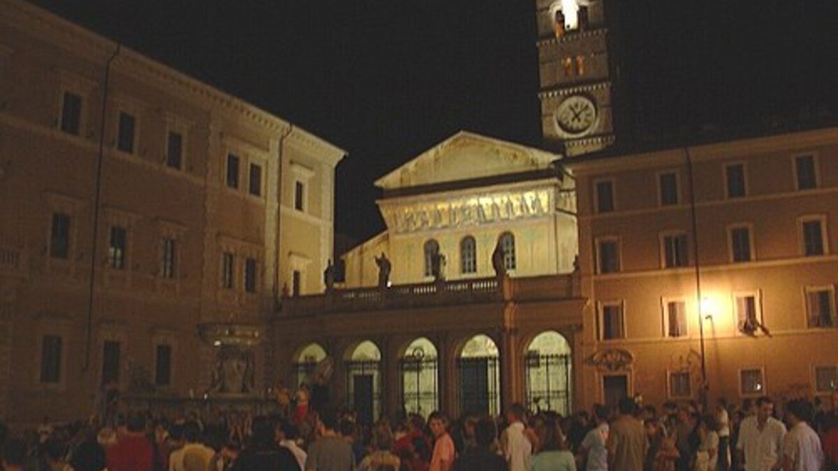 Trastevere вечером после легкого первого дня