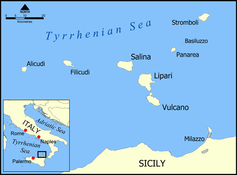 Aeolian Islands для островного расширения Sicily