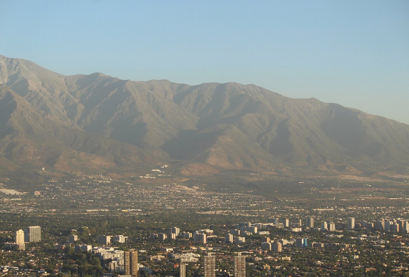 Santiago Chile and Andes