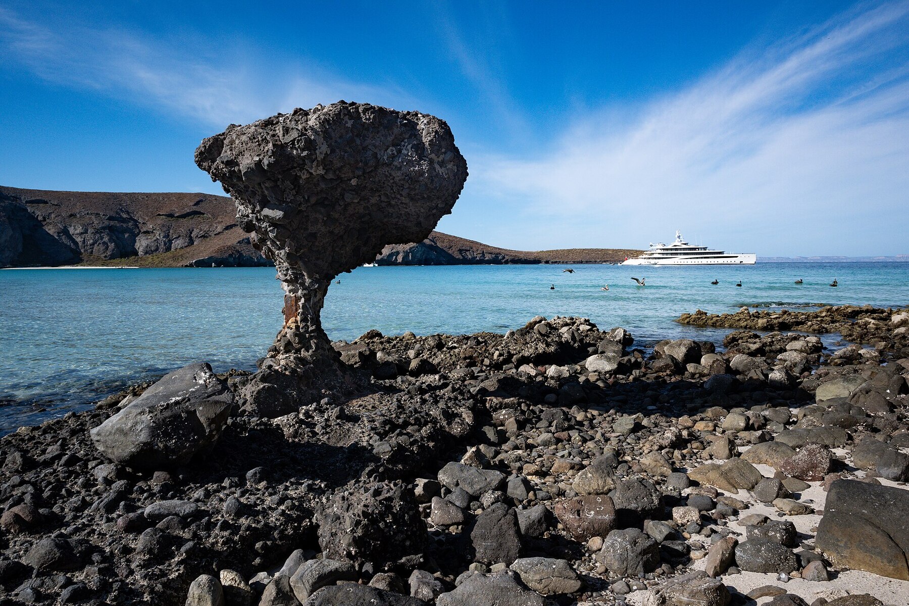 Balandra и спокойная вода Sea of Cortez